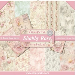 Stamperia SHABBY ROSE - 12"" X 12"" papel de doble cara - 10 HOJAS - Imagen 1 de 11
