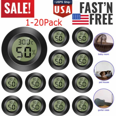 Mini Digital LCD Thermometer Hygrometer Humidity Temperature Meter Indoor Tester - Image 1 of 4