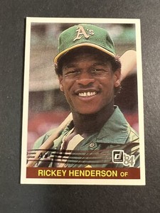1984 Donruss Rickey Henderson #54 Oakland A’s Baseball Card