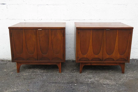 Broyhill Brasilia Mid Century Modern Nightstands Side End Tables a Pair 4951 Cover