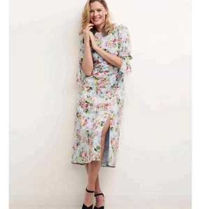 Nobody's Child Floral Esme Broderie Anglaise Midi Tea Dress Marcel Sz 8 NWT - Foto 1 di 15