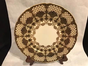 Rare 1920's Lenox 1445 Black and Gold Encrusted Cabinet Dinner Plate E 344 Z - Picture 1 of 10