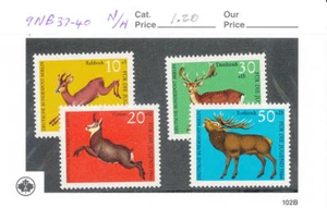 Germany Berlin - Sc 9NB37-40 MNH 1966 animals - Picture 1 of 1