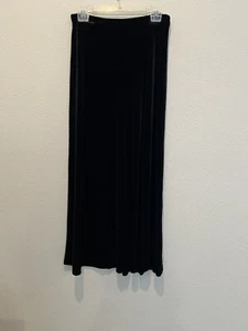 Maxi gonna Soft Works anni 90 Y2K in velluto nero elasticizzato classico evento donna taglia S - Foto 1 di 5