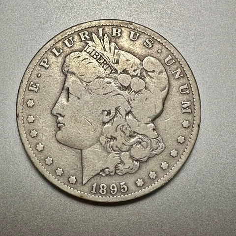 1895-S   MORGAN DOLLAR   AVG CIRC DETAIL    KEY DATE #3408 Cover