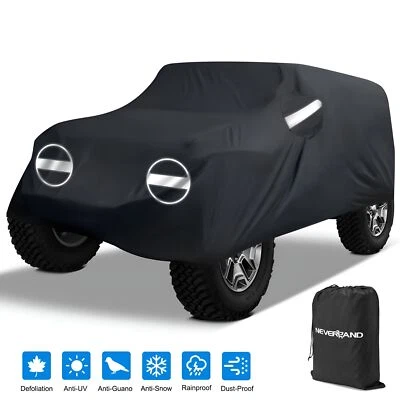 Full Car Cover For Jeep Wrangler 2Door JK JL 2007-2024 Waterproof Rain Resistant - Image 1 of 4