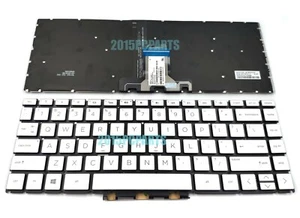 New HP Pavilion 14-ce0000 14-ce1000 14-ce2000 Keyboard Backlit Silver US - Afbeelding 1 van 4
