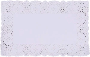 Tim&Lin White Lace Paper Doilies - 7 Inch X 12 Inch Rectangle Paper Doilies - Di - Picture 1 of 12