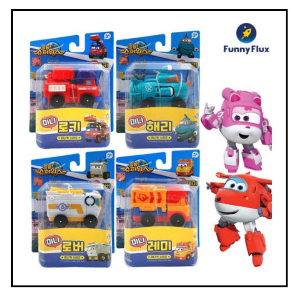 Super Wings Season 4 Mini Transformer SPARKY REMI ROVER WILLIE Korean Toy - Image 1 of 3
