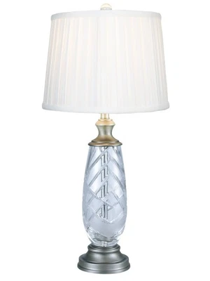 Lámpara de Mesa DALE TIFFANY LAKE BUTLER Contemporánea Pedestal Tambor Pantalla 1 Luz Foto 1 de 2