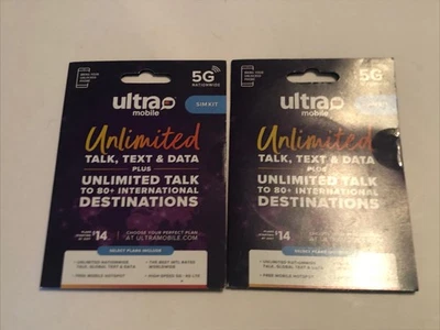 Ultra Mobile Micro/Regular SIM card for Unlocked Cell Phones Calling 5G FA - Image 1 of 3