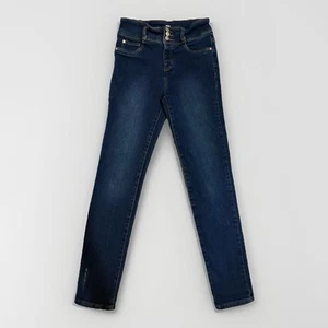 DKNY Girls Size 14 High Rise Skinny Jeans | Dark Wash | Triple Button - Picture 1 of 7