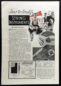Steel Guitar & Crystal microphone Pickups Tube powered 1936 HowTo build PLANS - Picture 1 of 1