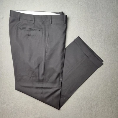 Брюки мужские Zanella 34x29 черное шерстяное платье официальное плоское спереди Todd Италия сшитое на заказ - Изображение 1 из 4