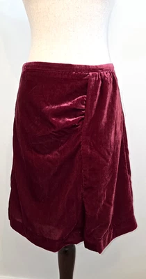 Minifalda Anthropologie Terciopelo Boho Talla 8 Rojo Frambuesa Fiesta Academia Foto 1 de 4