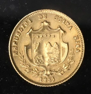 Costa Rica Gold 1 Escudo 1855/55 - JB schön - Bild 1 von 2