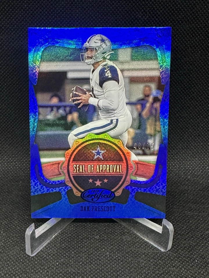 2020 Panini Certified - Seal of Approval Dak Prescott #SA-DP Mirror Blue /75 - Image 1 of 1