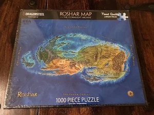 NEW Dragonsteel Roshar Map 1000 piece Puzzle The Stormlight Archive OOP SEALED - Picture 1 of 16