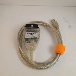 Mini VCI J2534 TIS OBD2 Techstream Diagnostic Cable - Picture 1 of 6