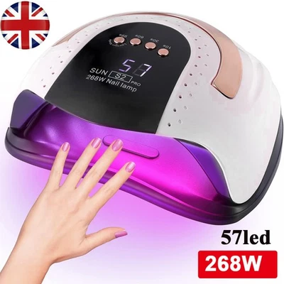 268W UV LED Nail Lamp, LKE Nail Dryer for Gel Polish, 4 Timers UV Nail Lamp