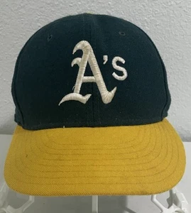 1990s Vintage Oakland Athletics A's New Era Diamond Pro Fitted Hat 6 7/8 - Picture 1 of 8