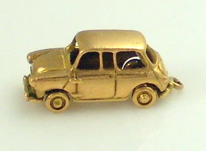 Estate Unusual Vintage Rare 9k 375 Yellow Gold MINI MINOR Moveable Car Charm - Picture 1 of 2