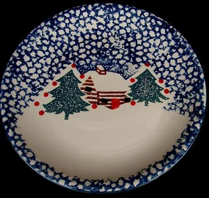 4er SET TIENSHAN KABINE IM SCHNEE BLAU BISKUIT SALATTELLER 7 3/8" - Bild 1 von 2