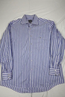 Camisa de Vestir Lacoste Adulto Talla 45 Abotonada Azul y Blanco Rayas Hombres Camisa Foto 1 de 4
