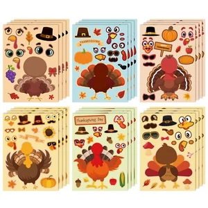 OHOME Thanksgiving Stickers - Thanksgiving Crafts for Kids - DIY Turkey Stick... - Picture 1 of 6