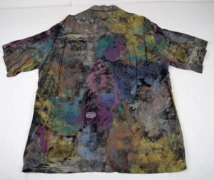 Vintage D Avila Mod Shirt Size L/XL 70s Psychedelic Oil Slick K Cobain Special - Picture 1 of 8