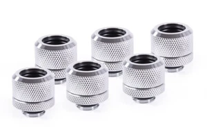Alphacool Eiszapfen 14mm HardTube Anschraubtülle G1/4 - Chrome Sixpack - Bild 1 von 5