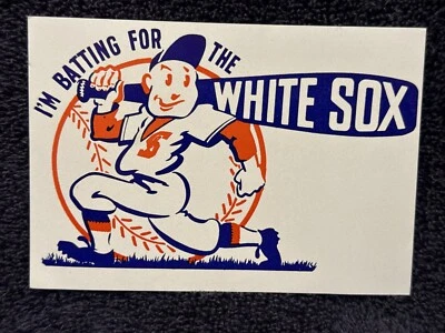 VINTAGE 1940's Chicago White Sox 3 1/2 x 5 Inch Transfer/Decal, VERY NICE!! - Image 1 of 2