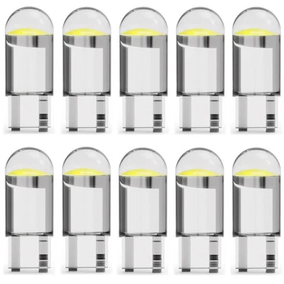 10x Ampoules T10 LED cob W5W Blanche Veilleuse 6000K pour Voitures motos scooter - Photo 1/3