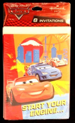 Hallmark Disney Pixar Cars Lightning McQueen Invitations Invitation Cards 8 Ct - Image 1 of 2