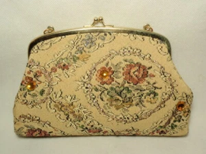 Repurposed Tapestry Floral Purse Handbag *As-Is* - Picture 1 of 10