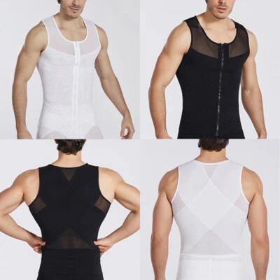 Herren-Kompressionsweste Postoperatives Brust-Tank-Top Body-Shaper-Shirt ≌ - Bild 1 von 4