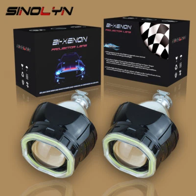 Upgrade 2.5'' COB LED Angel Eyes Halo DRL HID Projector Lens Headlight Bi-xenon - Image 1 of 4