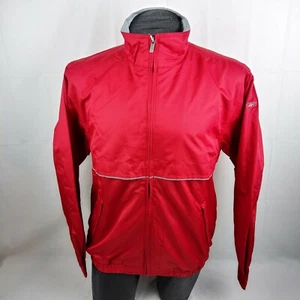 Giacca a vento Reebok Corporate uomo rossa full zip foderata ventilata taglia media  - Foto 1 di 12