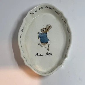 Plato de baratija vintage de madera de cuña Peter Rabbit años 80 - Imagen 1 de 10
