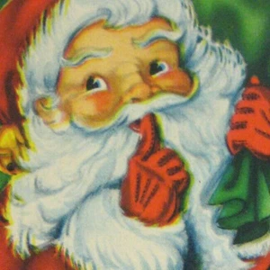 Biglietto di Natale 1950 Usato Auguri MOD Plastica Babbo Natale Giocattolo Sacco  - Foto 1 di 8