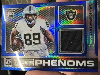 2020 Optic Football Blue Hyper Parallel Rookie Phenoms Bryan Edwards RC 👀💥📈 - Image 1 of 2