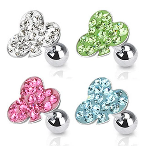 Cartilagine Barretta Piercing a Bottone con Gemma Glover Top Chirurgico Acciaio - Immagine 1 di 1