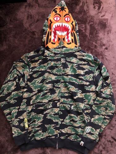 A BATHING APE (BAPE) APE DA BAGNO Tiger Mimetico Parka L