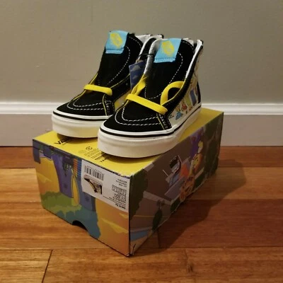 Nuevas Vans X The Simpsons Family 1987-2020 Sk8-Hi Cremallera Niños VN0A4BUX17E Talla 11K Foto 1 de 4