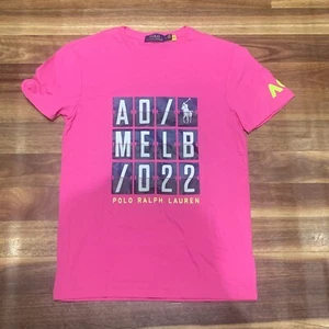 ralph lauren Australian Open 22 Polo Tshirt Pink Size S Euc - Picture 1 of 5