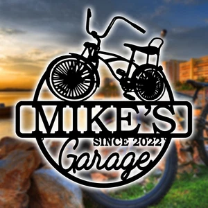 Personalized Stingray bicycle Metal Signs, Custom Mechanic Workshop Wall Decor - Picture 1 of 8