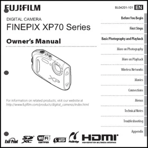 FujiFilm FinePix XP70 Digital Camera Owner's  Manual User Guide Instruction - Picture 1 of 1