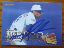 MANNY ALEXANDER auto signed autograph 1997 Fleer Baseball New York Mets