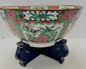 Schüssel 2 Stück Ständer Japanische Porzellan Ware ACF 14" Handdekoriert In Hongkong - Bild 1 von 11