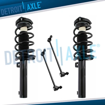 Front Struts Spring Assembly + Sway Bar Link for VW Beetle Eos Golf Jetta Passat - Image 1 of 4